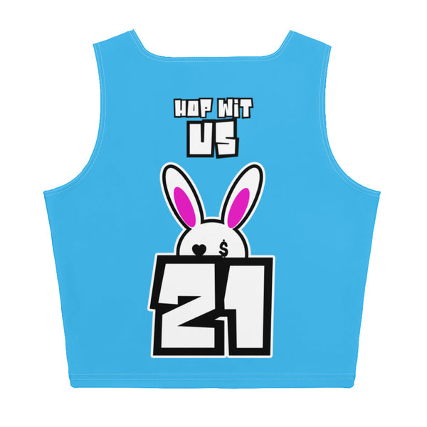 BUNNII GANG "TEAM BUNNII" SKY BLUE Crop Top