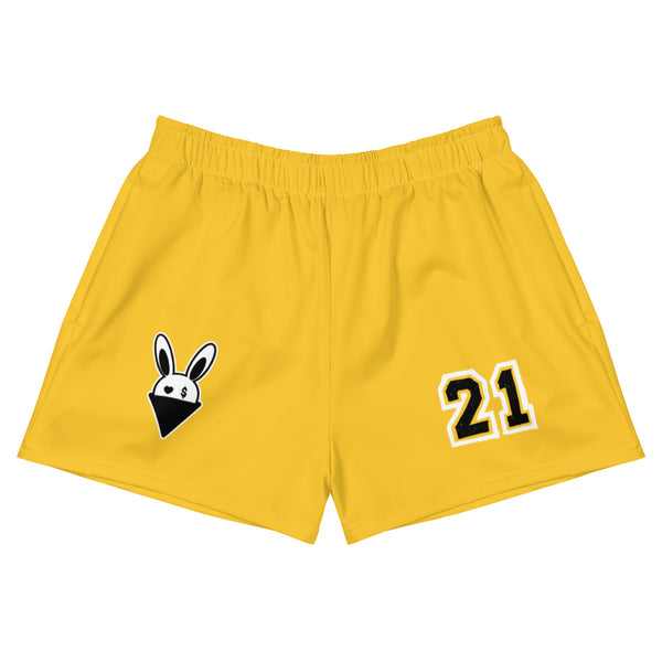 BUNNII GANG "TEAM BUNNII" Yellow Athletic Shorts