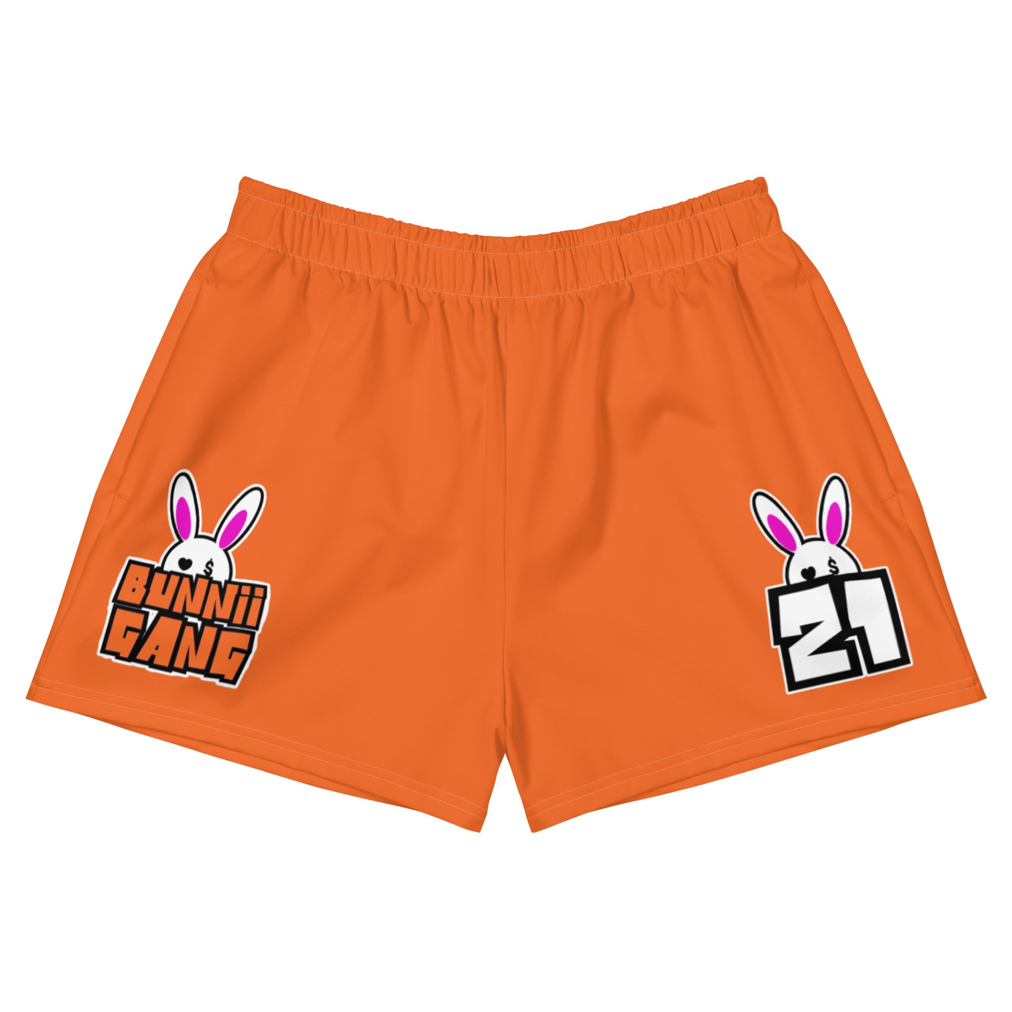 BUNNII GANG "TEAM BUNNII" ORANGE Athletic Shorts