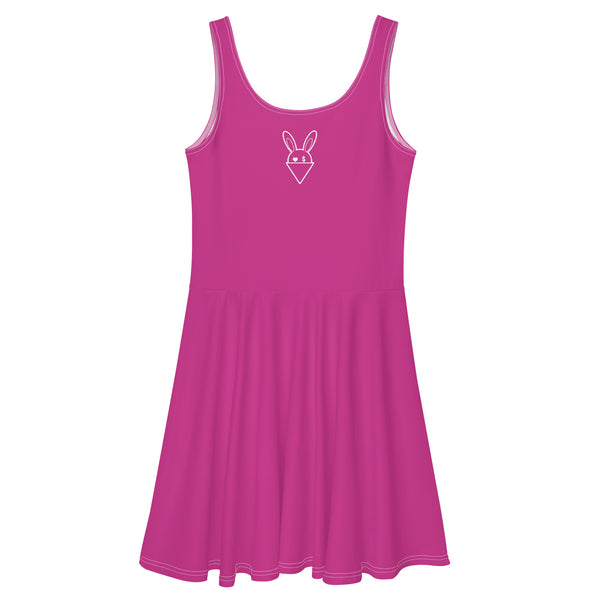 BUNNII GANG " LOGO Skater Dress Pink