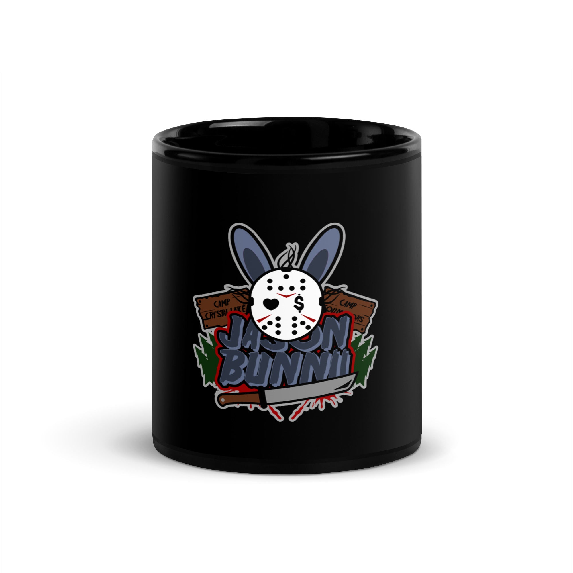 BUNNII GANG "JASON BUNNII" Black Glossy Mug