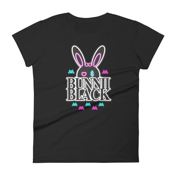 BUNNII GANG "BUNNII BLACK" Women's short sleeve t-shirt